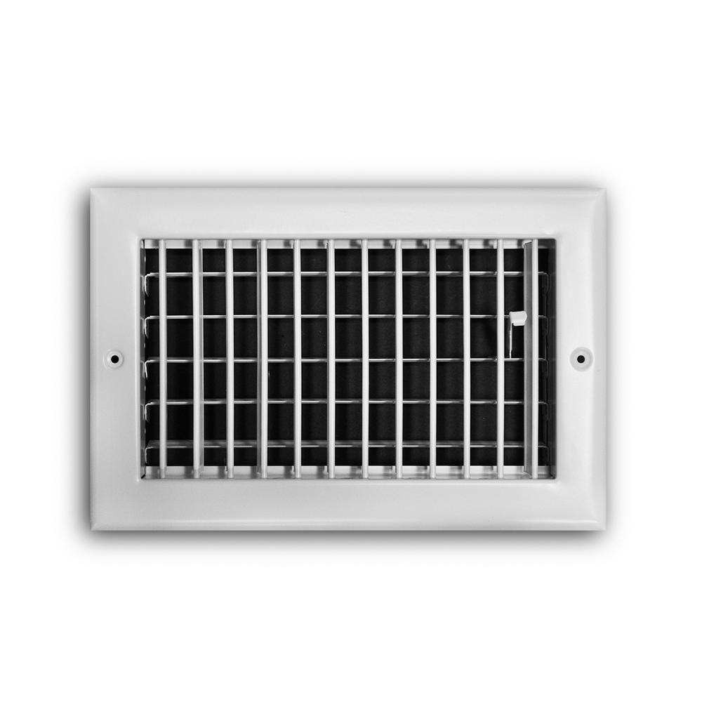 Everbilt Wall Ceiling Register Home 10x6 White Steel 1-Way Adjustable Vent